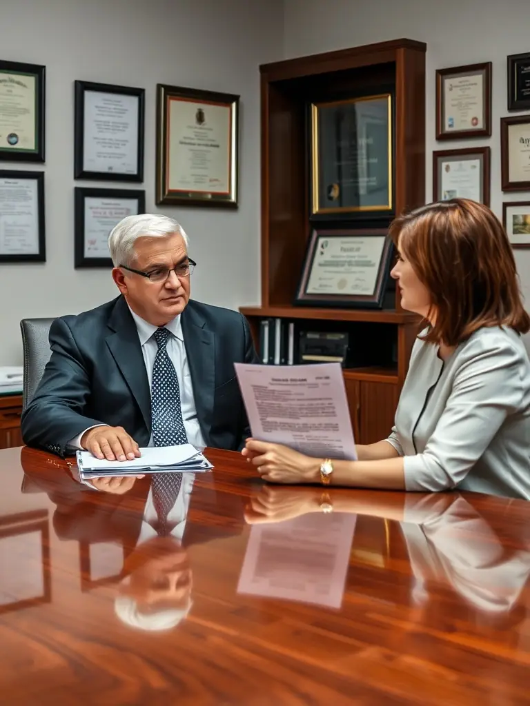 Consultant explaining insurance options to a client.